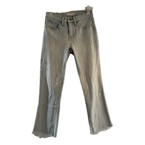 Lucky Brand Womens Ava Mid Rise Crop Mini Boot Jeans Size 0/25 Embroidered Daisy